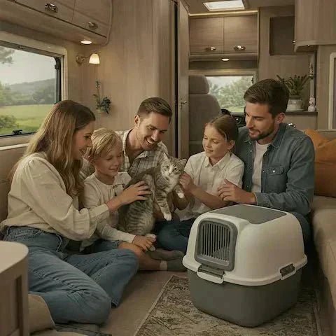 Voyager avec son Chat | Guide pour une Litière sans Stress ✈️ - Pattes d'Or