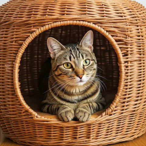 Niche Confort pour Chat | Refuge Intérieur Idéal 🏡🐱 - Pattes d'Or