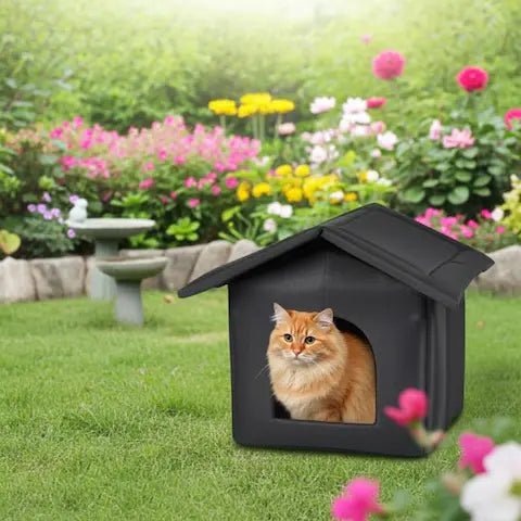 Niche Chat Extérieur Imperméable et Isolée - Refuge Hiver - Pattes d'Or