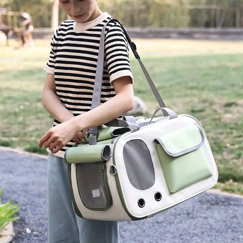 Sac de Transport Chat Respirant et Ventilé – Confort et Sécurité pour Vos Aventures ! - Pattes d'or