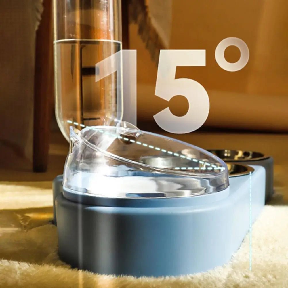 Bol d’eau incliné à 15° pour chat – ergonomique et anti-éclaboussures