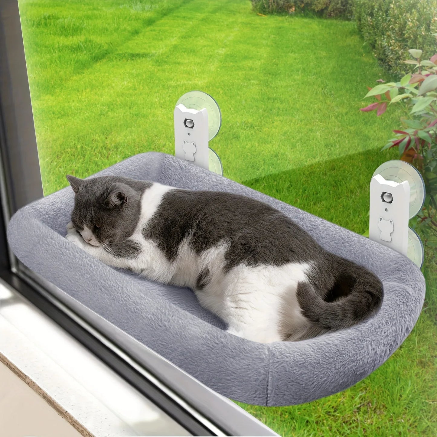 Hamac Chat Fenêtre : Lit Suspendu Lavable avec Vue Panoramique - Pattes d'or