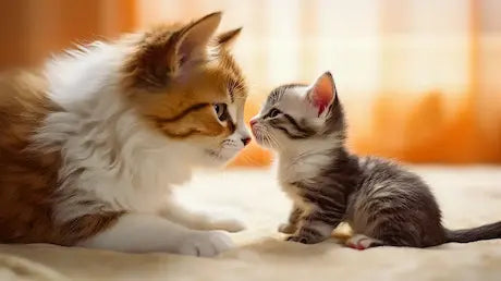 Chats domestiques jouant avec des accessoires pour fĂ©lins â panier, jouet et arbre Ă chat