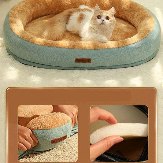 Coussin douillet pour chat, idéal pour des siestes confortables
