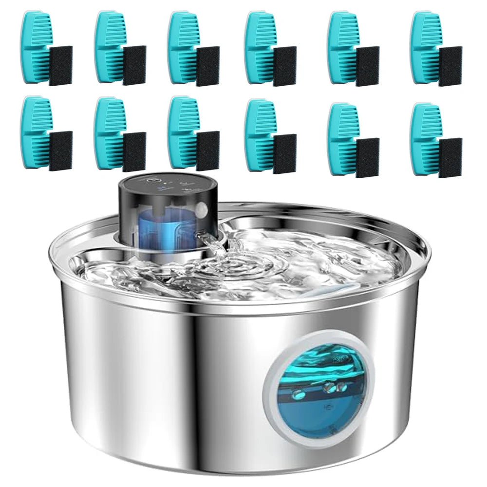 Filtre à charbon actif pour fontaine à eau pour chat, neutralisant les mauvaises odeurs et purifiant l’eau.