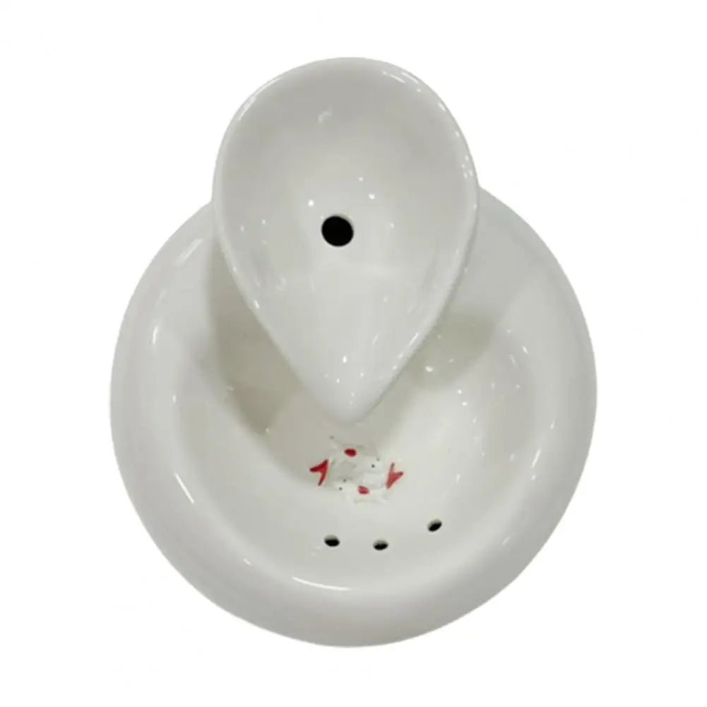 Fontaine à eau pour chat en céramique blanche
