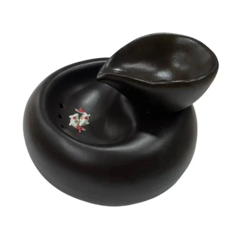 Fontaine à eau pour chat en céramique noire