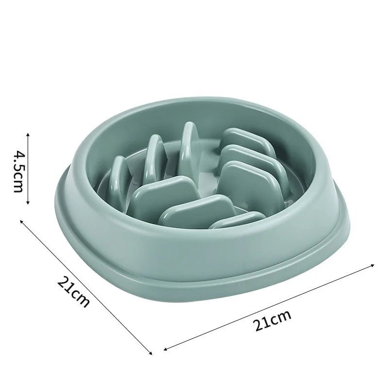 Gamelle anti-glouton ronde verte, gamelle interactive pour chat gourmand