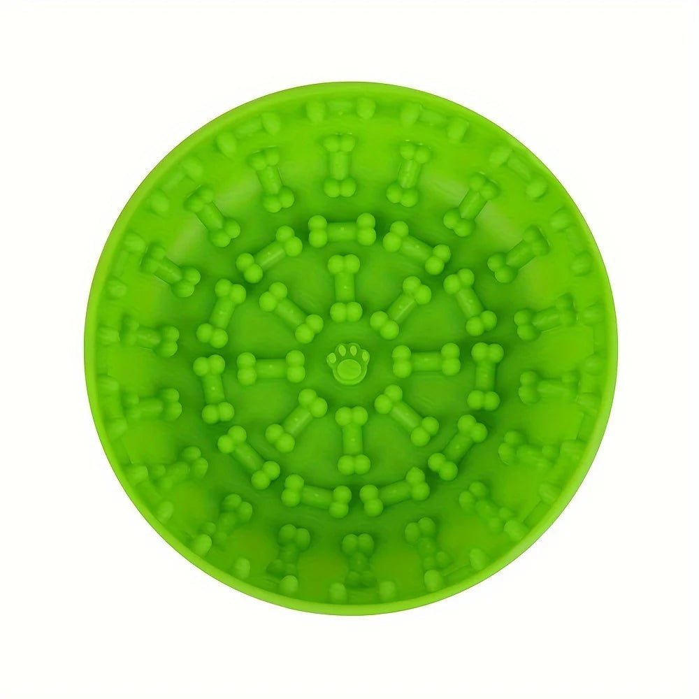 Gamelles anti-glouton en silicone pour chat disponibles en vert