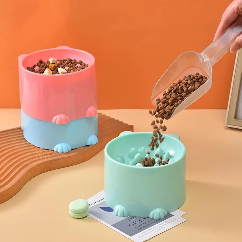 Gamelle slow feed pour chat avec protection de la colonne cervicale