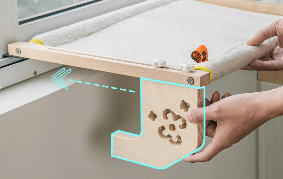 Installation facile du hamac de fenêtre pour chat sur un rebord de fenêtre