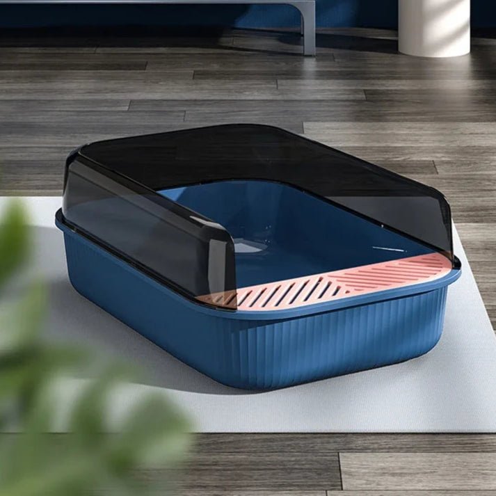 Litière pour chat avec couvercle, pelle et design anti-projection