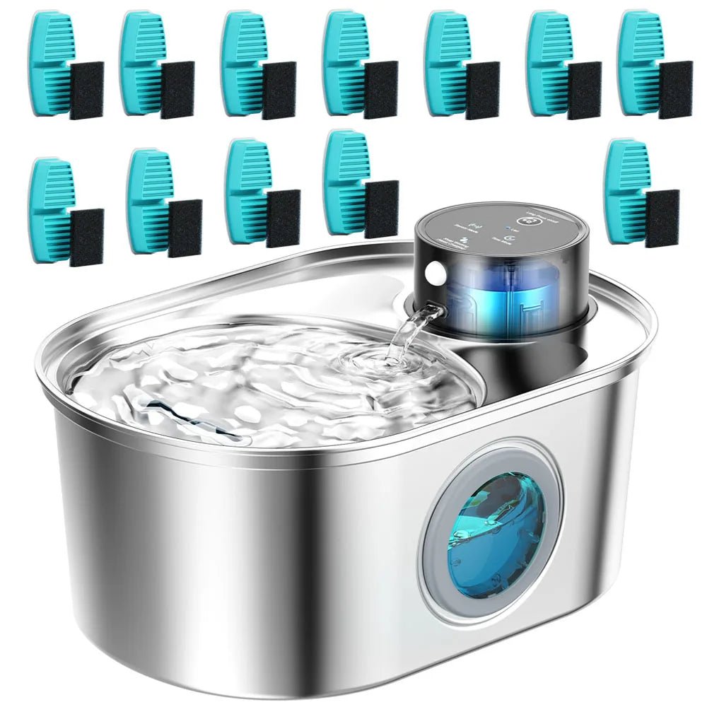 Lot de filtres de remplacement pour fontaine à eau pour chat, compatibles avec plusieurs modèles.