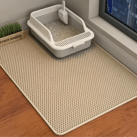 Tapis de litière imperméable et lavable pour chat