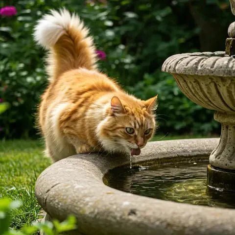 Fontaine à eau en céramique pour chat avec eau fraîche en mouvement