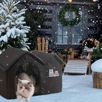 niche pour chat extérieur, abri sur et confortable 