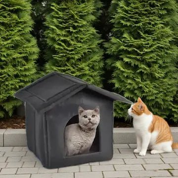 Niche Chat Extérieur Imperméable et Isolée - Refuge Hiver - Pattes d'Or
