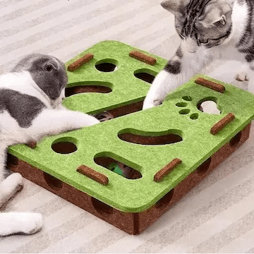 Jouet Puzzle Chat Feutre | Labyrinthe Anti - Ennui - Pattes d'Or