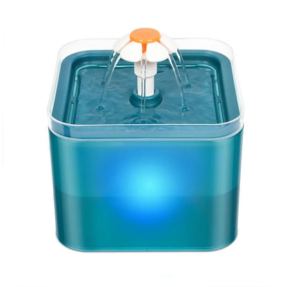 Abreuvoir pour chat avec éclairage LED pour utilisation nocturne vert