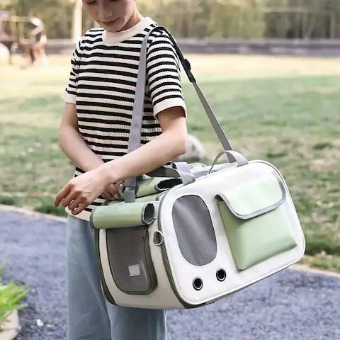 Sac de Transport Chat Respirant et Ventilé – Confort et Sécurité pour Vos Aventures ! - Pattes d'or