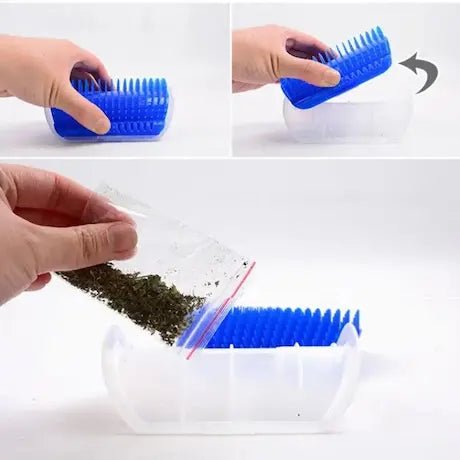 Brosse d'Angle Auto - Toilettante Chat | Massage & Maison Propre - Pattes d'Or