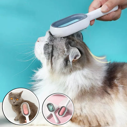 brosse démêlante et massante pour chat, idéale pour poils courts et longs.