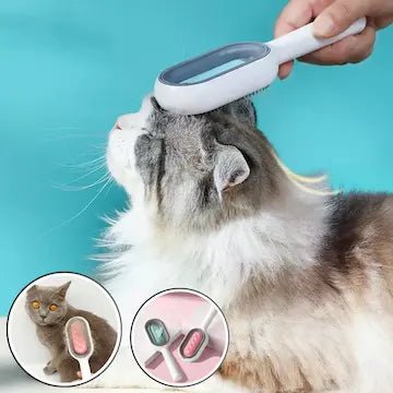 Brosse démêlante chat massage - soin complet poils longs courts