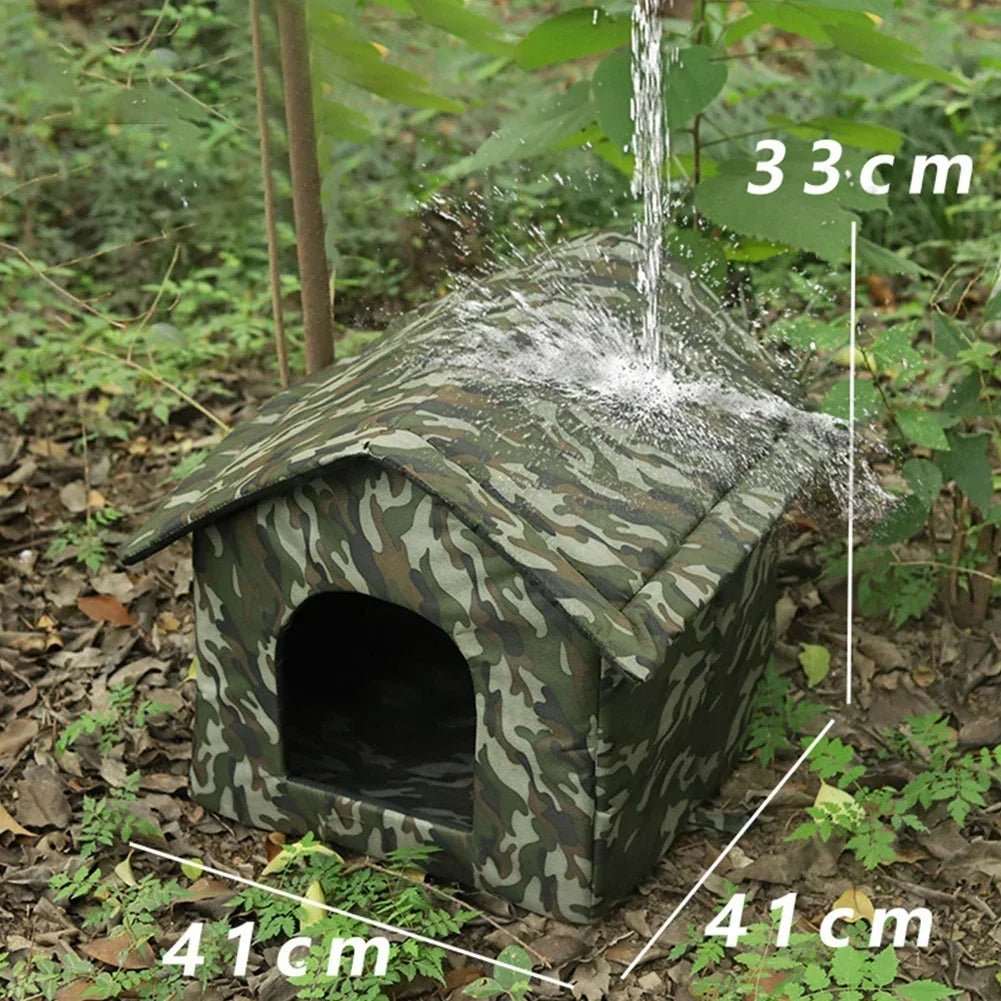 Cabane de jardin camouflage pour chat - Refuge extérieur confortable et sécurisé - Pattes d'or