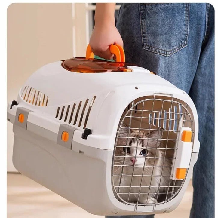 Sac de transport robuste pour chat, assurant sa sécurité.