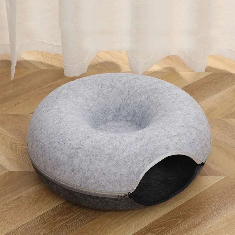 Coussin pour chat confortable : Donut Douillet™ - Pattes d'or