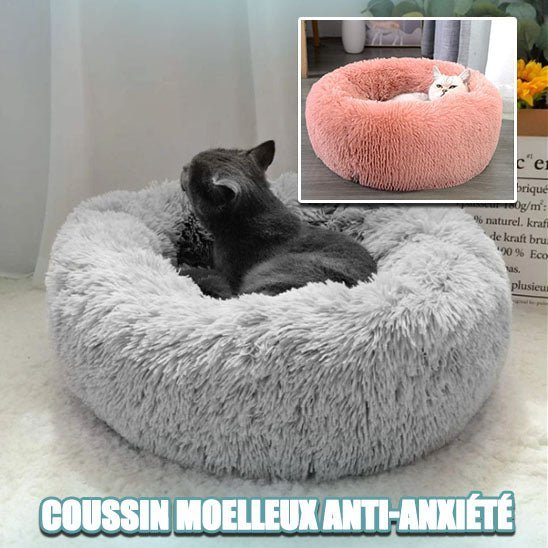 Coussin chat moelleux et anti-stress