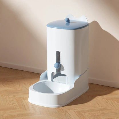 Distributeur automatique de croquettes bleu 3.2L par gravité pour chat