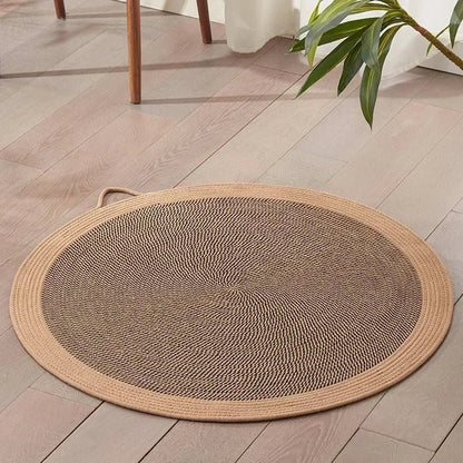 Tapis Rafraîchissant et Griffoir 2 - en - 1 en Rotin Naturel pour Chat - Pattes d'or