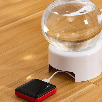 Fontaine à eau chat design avec sphère, rechargeable USB