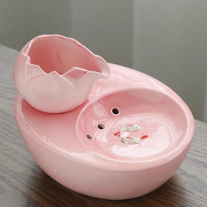 Fontaine Chat Lotus Automatique : Bien-Être et Sérénité de couleur rose 