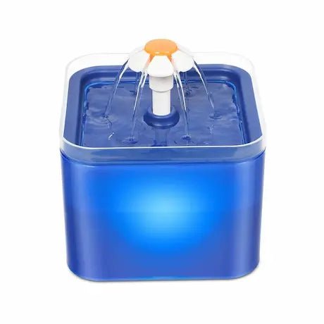 Fontaine à eau chat 2L couleur bleu - design moderne et discret