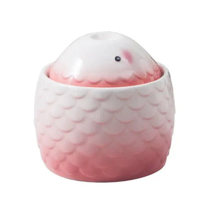 Fontaine à eau automatique en céramique pour chat, couleur rose