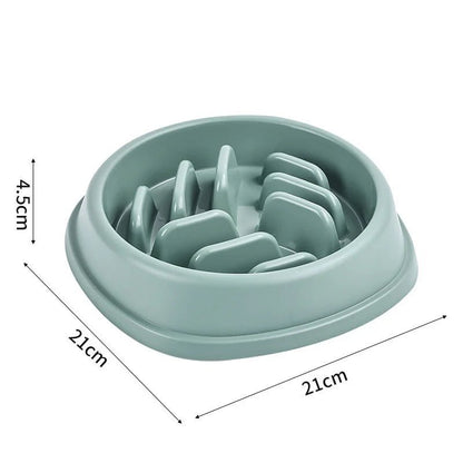 Gamelle anti-glouton ronde verte, gamelle interactive pour chat gourmand