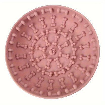 Gamelles anti-glouton en silicone pour chat disponibles en rose