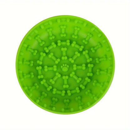 Gamelles anti-glouton en silicone pour chat disponibles en vert 
