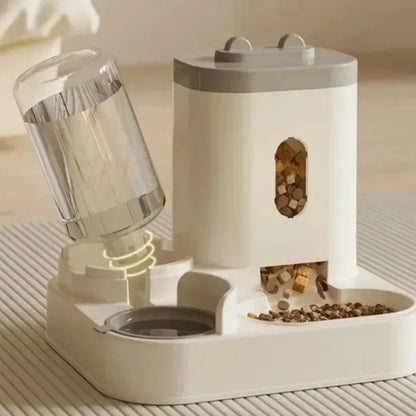 Gamelle automatique pour chat grande capacité, design gris moderne 