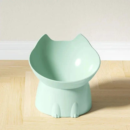 Bol design en plastique surélevé pour le bien-être du chat