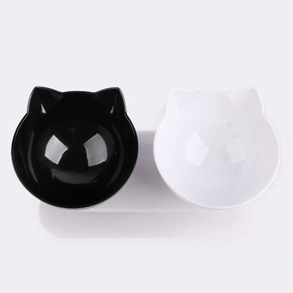 Gamelle chat double inclinée à 15° pour une posture naturelle et une digestion facilitée
