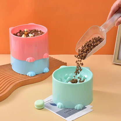 Gamelle slow feed pour chat avec protection de la colonne cervicale