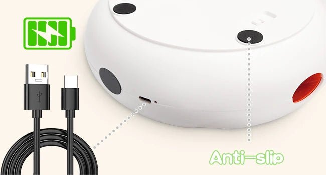 Port de recharge USB-C du jouet interactif automatique pour chat