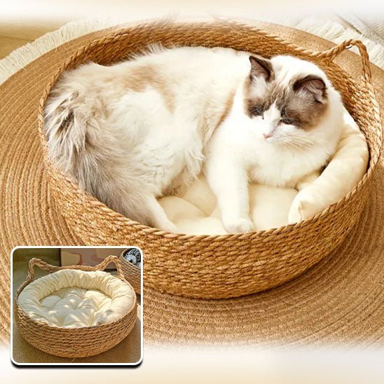 Panier pour chat en Osier : OsierZen™ - Pattes d'or