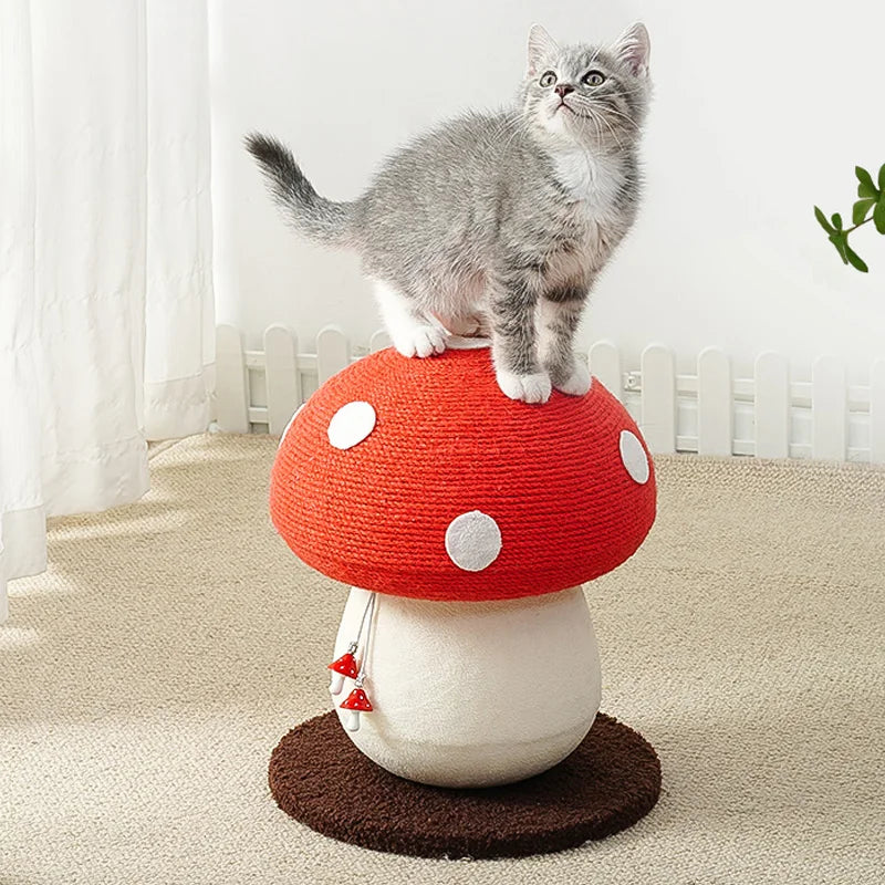 Planche à Gratter en Sisal Forme Champignon : L'Accessoire Parfait pour Votre Chat - Pattes d'or