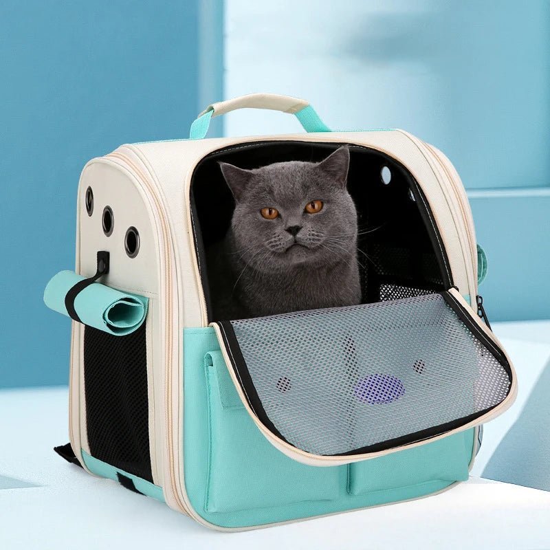 Sac à dos confortable et sécurisé pour transporter votre chat en toute tranquillité.