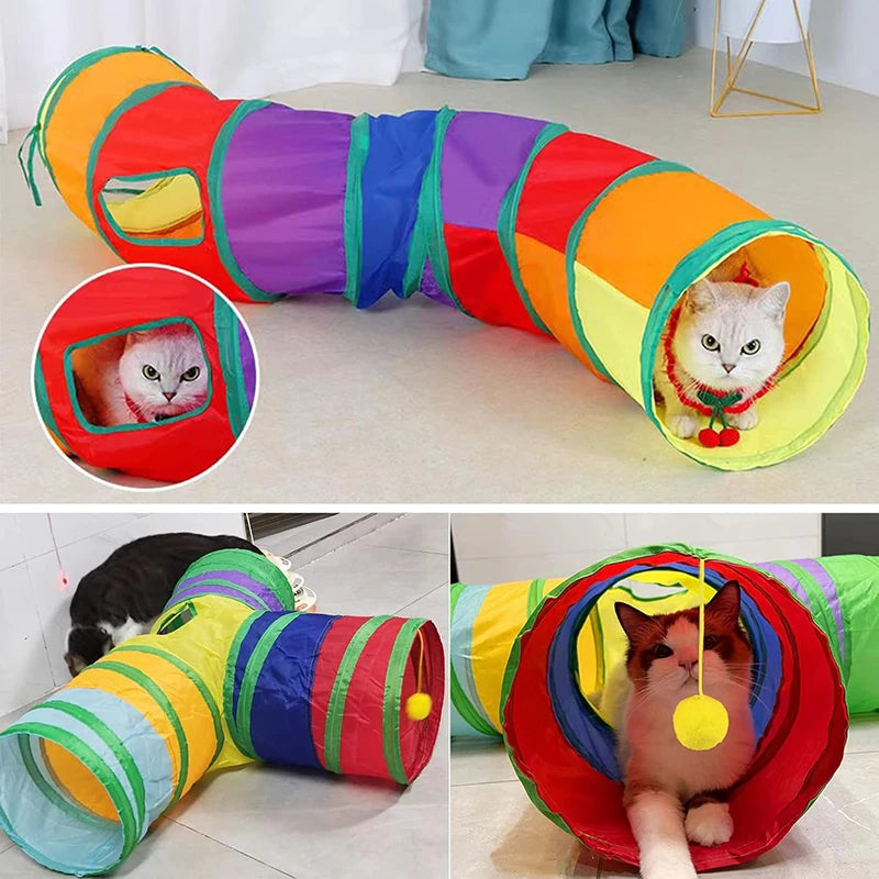 Tunnel pliable pour chaton – usage intérieur et extérieur