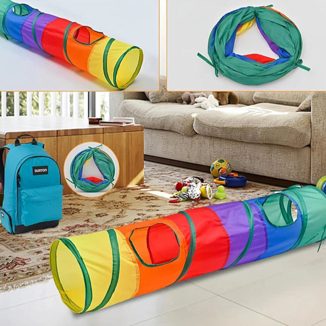 Tunnel pour chat coloré – idéal pour se cacher et jouer